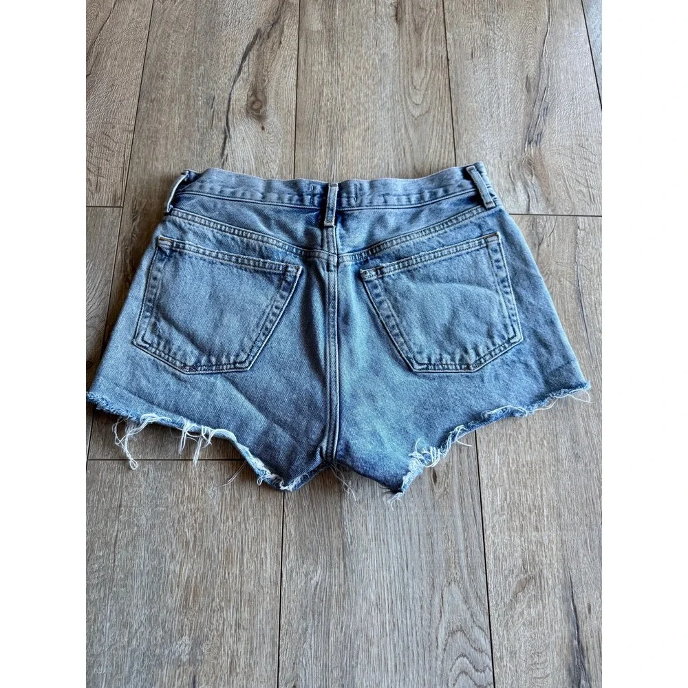 AGOLDE Parker Vintage Cotton Swapmeet Wash Distrssed Cut Off Jean Short Size 29